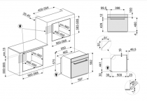 Four Cortina multifonction pyrolyse 65L A Anthracite / laiton - SMEG Elite Réf. SFP750AOPZ