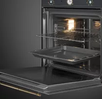 Four Cortina pyrolyse 60cm A Anthracite mat - FOUR SP&Eacute;CIAL PIZZA  - SMEG R&eacute;f. SFP67C1TAO