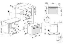 Four Elementi pyrolyse A+ Noir - SMEG Elite Réf. SFP641PNO1