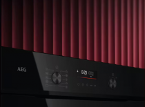 Four émail lisse Compact 5000 Micro-ondes + Grill Noir - AEG Réf. NKM5N401B