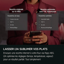 Four encastrable pyrolyse 7000 MealAssist avec SteamCrisp A++ Noir - AEG Réf. NBR7P731SB