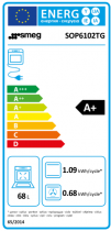 Four Linéa multifonction pyrolyse 68l A+ Gris Neptune - SMEG Elite Réf. SOP6102TG