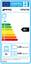 Four Linéa multifonction pyrolyse 70L A+ Noir intense - SMEG Elite Réf. SFP61TBI