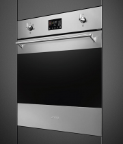 Four micro-ondes combiné Classica Vapor clean 68l Inox/verre Noir -SMEG Elite Réf. SO6302M2X