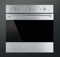 Four multifonction émail lisse Classica 70l A Inox - SMEG Réf. SF6381X