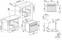 Four multifonction émail lisse Elementi 70l A Inox - SMEG Réf. SF64M3VX