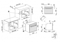 Four multifonction pyrolyse \ Dolce Stil Novo\  68l A+ Noir / Cuivre - SMEG Elite Réf. SOP6602TNR