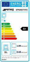 Four multifonction pyrolyse Elementi 70l A+ Inox - SMEG Réf. SFP6401TVX1