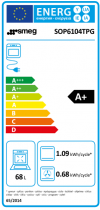 Four multifonction pyrolyse Linéa 68l A+ Gris Neptune - SMEG Réf. SOP6104TPG