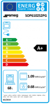 Four multifonction pyrolyse Linéa combiné vapeur 68l A+ Gris Neptune - SMEG Elite Réf. SOP6102S2PG