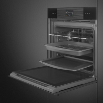 Four multifonction pyrolyse Linéa combiné vapeur 68l A+ Noir intense - SMEG Elite Réf. SOP6102S2PB3