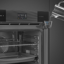 Four multifonction pyrolyse Linéa combiné vapeur 68l A+ Noir intense - SMEG Elite Réf. SOP6102S2PB3