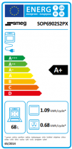 Four multifonction pyrolyse Victoria 68l Crème - SMEG Réf. SOP6902S2PP