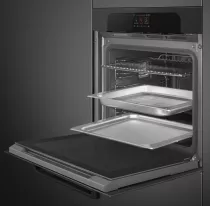 Four MUSA  60 cm Combin&eacute; vapeur Vapor clean Noir brillant - SMEG Elite R&eacute;f. SO6204S4PB