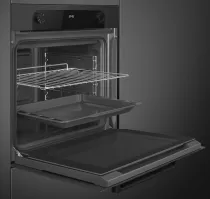 Four MUSA 60 cm Vapor Clean A Noir Brillant- SMEG Elite R&eacute;f. SF6200TB