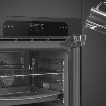 Four MUSA 60cm Combin&eacute; vapeur pyrolyse Noir Brillant - SMEG Elite R&eacute;f. SOP6202S2PB