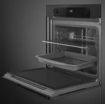 Four MUSA 60cm Combin&eacute; vapeur pyrolyse Noir brillant- SMEG Elite R&eacute;f. SOP6201S2B