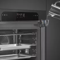 Four MUSA 60cm combin&eacute; Vapor Clean A+ Noir Brillant- SMEG Elite R&eacute;f. SO6202S3PB