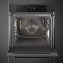 Four MUSA 60cm combin&eacute; Vapor Clean A+ Noir Brillant- SMEG Elite R&eacute;f. SO6202S3PB