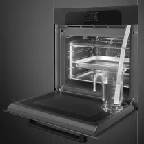 Four MUSA 60cm traditionnel+vapeur+micro-ondes Noir Brillant- SMEG Elite R&eacute;f. SO6204APB