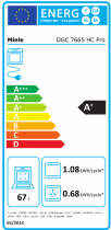 Four vapeur combiné VitroLine 67l A+ Inox anti-traces - MIELE Réf. DGC 7665 HC Pro