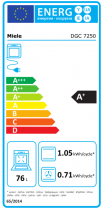 Four vapeur multifonctions VitroLine 76l A+ Gris graphite - MIELE Réf. DGC 7250 GR