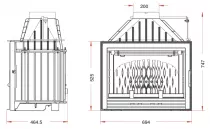 Foyer 700 COMPACT 10kw avec volet - Invicta Réf. P927485