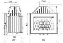 Foyer 700 GRAND ANGLE 10kw avec volet - Invicta R&eacute;f. P927083