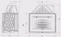 Foyer 800 Grand Angle volet 10 kW - Invicta Réf. P928585