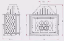 Foyer 800 Grande Vision volet 10 kW - Invicta Réf. P928185