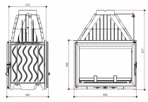 Foyer à bois 700 GV double face volet 10 kW - Invicta Réf. P927854