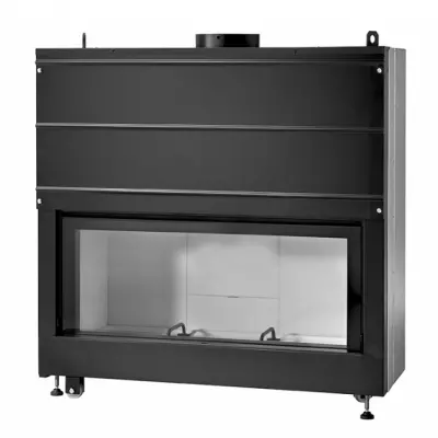Foyer � bois Deville Bayard 134 Vision C07997.PT06 15kW Noir