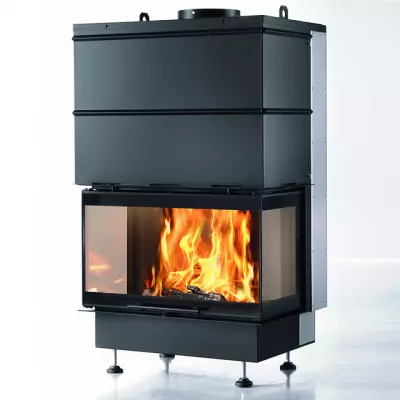 Foyer � bois Deville Bayard 80 C07993.PT06 13kW Noir