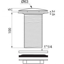 FREE FLOW WASTE BLACK TOUCH                                  - WIRQUIN Réf. 30722856