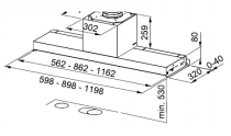 Groupe aspirant Style FST Drip-Free 120cm 580m3/h (710m3/h intensif) Inox - FRANKE Réf. 118919