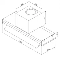 Groupe filtrant 120cm 645 m&sup3;/h A+ Noir mat - SMEG Elite R&eacute;f. KSGT124BLV