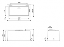 Groupe filtrant 52cm 584m3/h Inox - SMEG Réf. KSG52HPE