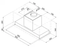 Groupe filtrant 56cm 570 m&sup3;/h C Inox - SMEG Elite R&eacute;f. KSGT61X