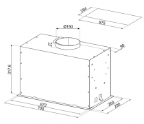 Groupe filtrant 70 cm Inox - SMEG Réf. KICGR70X2