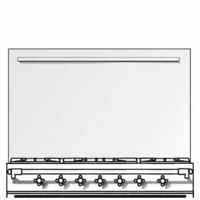 Habillage arri�re Inox 70cm avec support ustensiles Lacanche h720mm