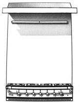 Habillage arrière inox avec support ustensiles pour ensemble fourneau/hotte - LACANCHE Réf. LCHD1000