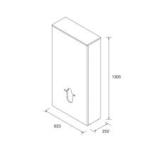 Habillage bati-support UNIT 65.3cm Blanc brillant - SALGAR Réf. 87798