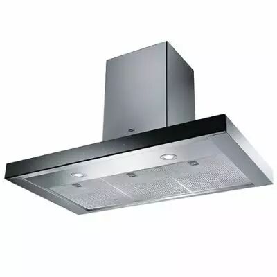 Hotte box Crystal FCR 925 TC 90cm 600m3/h (750m3/h intensif) Inox / verre Noir - Franke R�f. 055887