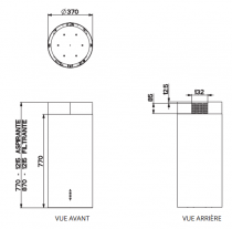 Hotte centrale Cylindre 37cm 680m3/h Inox - ROBLIN Réf. 5029012