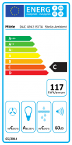 Hotte de plafond 88cm 600m3/h (715m3/h intensif)  C Inox - MIELE Réf. DAC 4943 EDST EXT A Stella Ambient