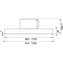 Hotte de plafond Aqua 90cm 839m3/h Noir mat - ROBLIN Réf. 6678605