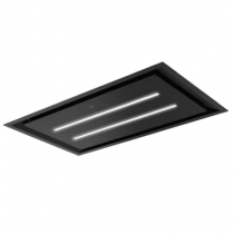 Hotte de plafond Canopée 90cm 520m3/h (800m3/h intensif) Noir mat - ROBLIN Réf. 6411546