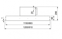 Hotte de plafond High Confidence Plus 120cm 905m3/h verre Blanc - ROBLIN Réf. 6627986