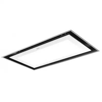 Hotte de plafond Mythos FCMY 90 90cm 400m3/h (720m3/h intensif) Inox / verre Blanc - FRANKE R�f. 223064