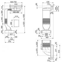 Hotte de plan tout intégrable 12 cm  - SMEG Réf. KDH12WLD